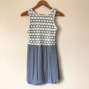Blue Rain | blue dress w/lacy top